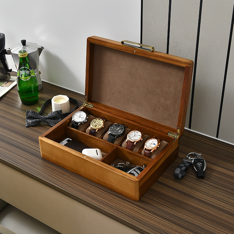 Personalized Walnut Gift Box, Luxury Mens Jewelry Box