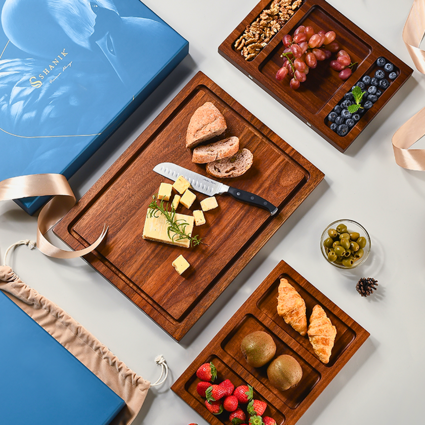 Premium Cheese Board Magnetic Charcuterie and Meat Board, Double