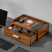 Wood Watch & Accessory Box With Drawer Organizer