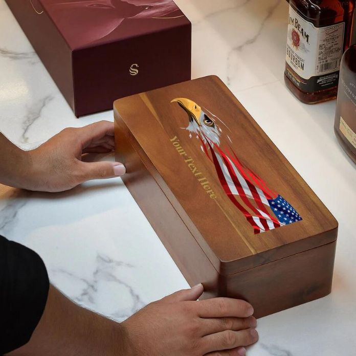 Glencairn Whiskey Glasses Set in Custom Wooden Box