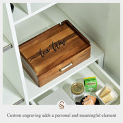 Personalized Tea Box with Drawer Organizer