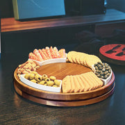 SHANIK Round Charcuterie Tray Lazy Susan Turntable