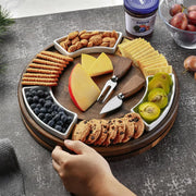 SHANIK Round Charcuterie Tray Lazy Susan Turntable